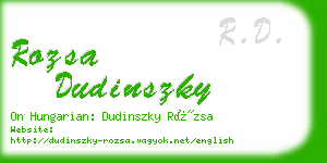 rozsa dudinszky business card
